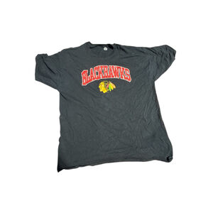 Men's Unbranded Black Blackhawks Short Sleeve Tee XXL #447